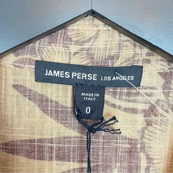 James Perse Floral Print Pocket Shirt Dress Tropical Hawaiian - Picture 8 of 11